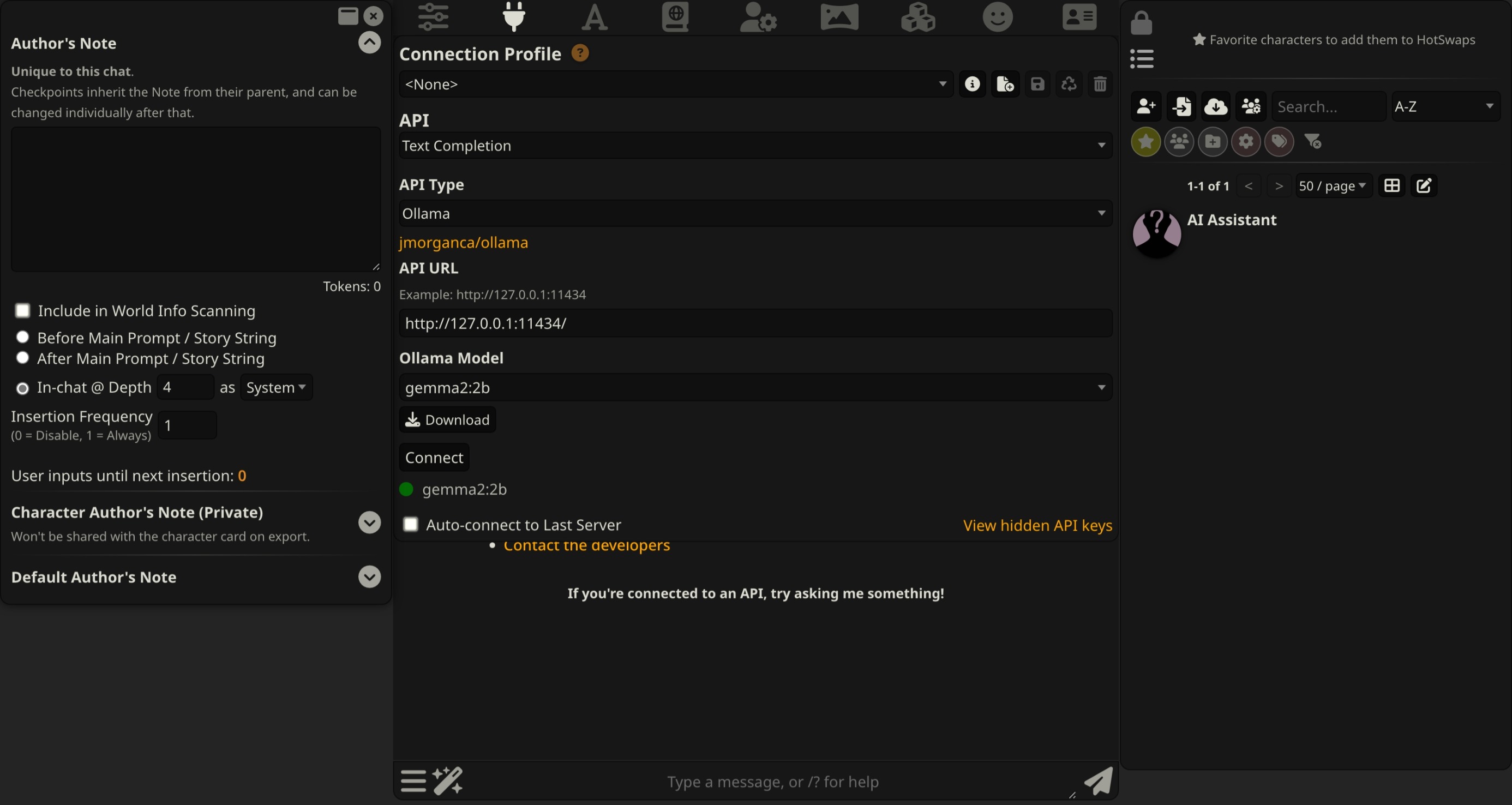 SillyTavern — provider documentation screenshot 1
